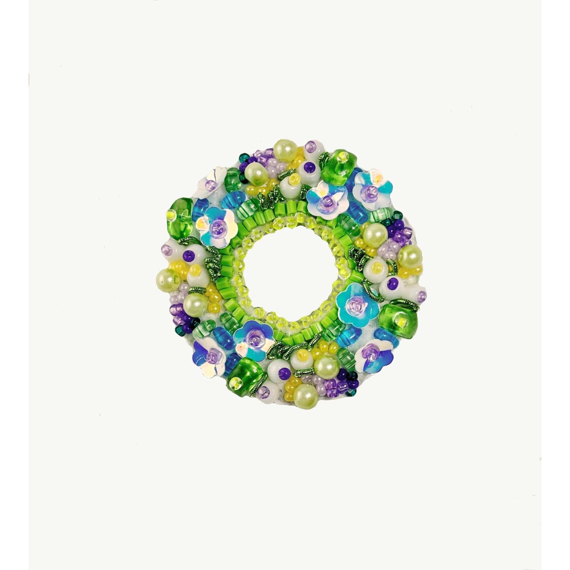 Crystal Art Brooch Spring Wreath Beadwork Kit